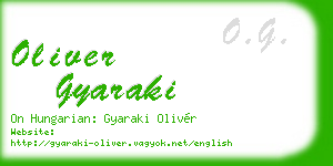 oliver gyaraki business card